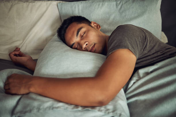 A peaceful sleeping person